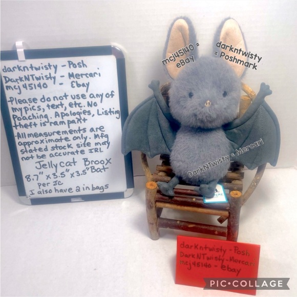 Jellycat Other - BNWT JELLYCAT BROOX BAT ADORABLE AUTH DIGITAL REC
